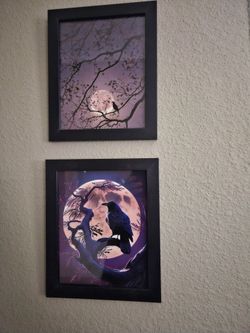 Now Only $10 Each Or $18 For The Set Of 2.  Dark And Edgy Artwork.   Ravens  - Mystical And Magical Messengers.   New, Never Used.
