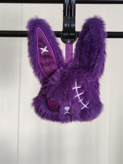 Purple Plush Bunny Bag Charm