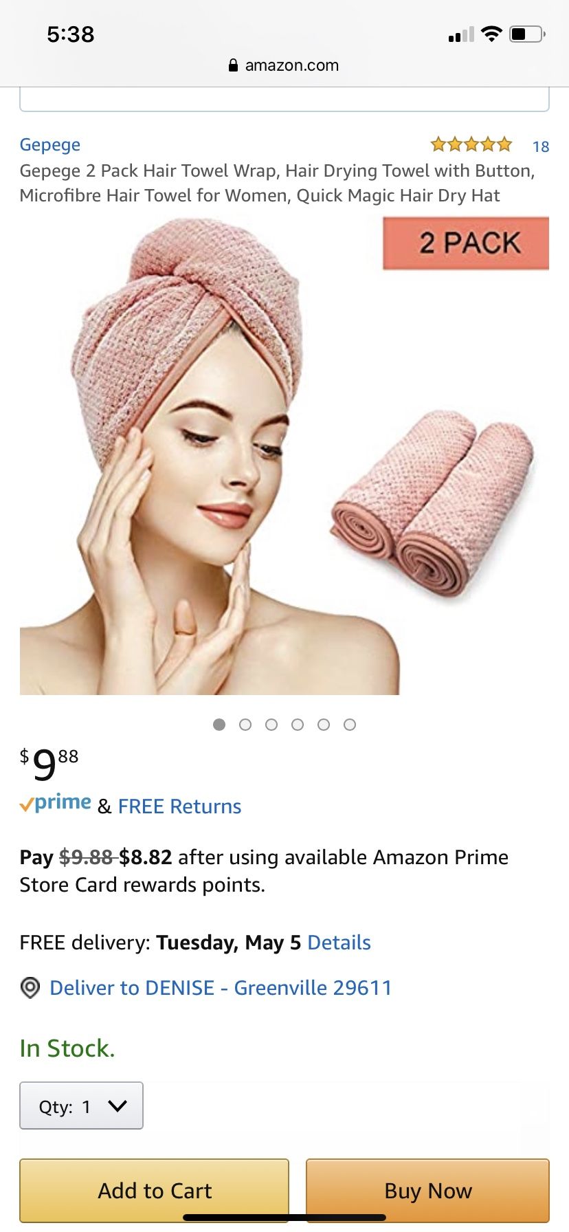 2 pack hair wrap