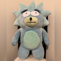 sprayground x rick and morty rick teddy bear backpack