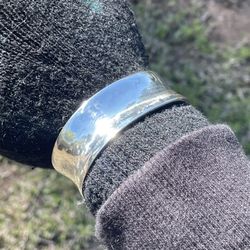 925 Sterling Silver Thick Cuff Bracelet 