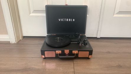 Victrola Journey - Bluetooth Suitcase Record Player - Black Rose Gold Broken*