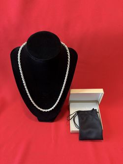 925 Sterling Silver 5mm Rope 20 Inches