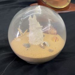 Vintage Sandcastle sand globe blown glass