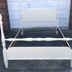 Painted Full 4 Poster Wood Bed