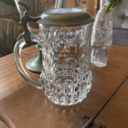 Vintage Fiye Glass Beer Stein