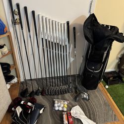 Premium Men’s Right hand Golf Set with Titleist and new bag and new grips perfect for beginners 