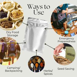 Mylar Bags 100pcs – 9.5mil + 130 Oxygen Absorbers