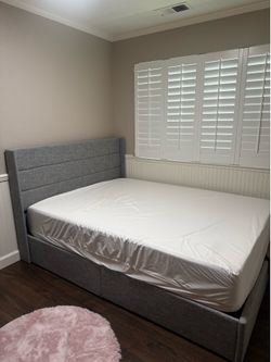 Queen Size Bed frame w/ Under storage