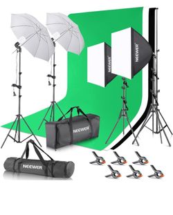 NEEWER Photography Lighting kit with Backdrops