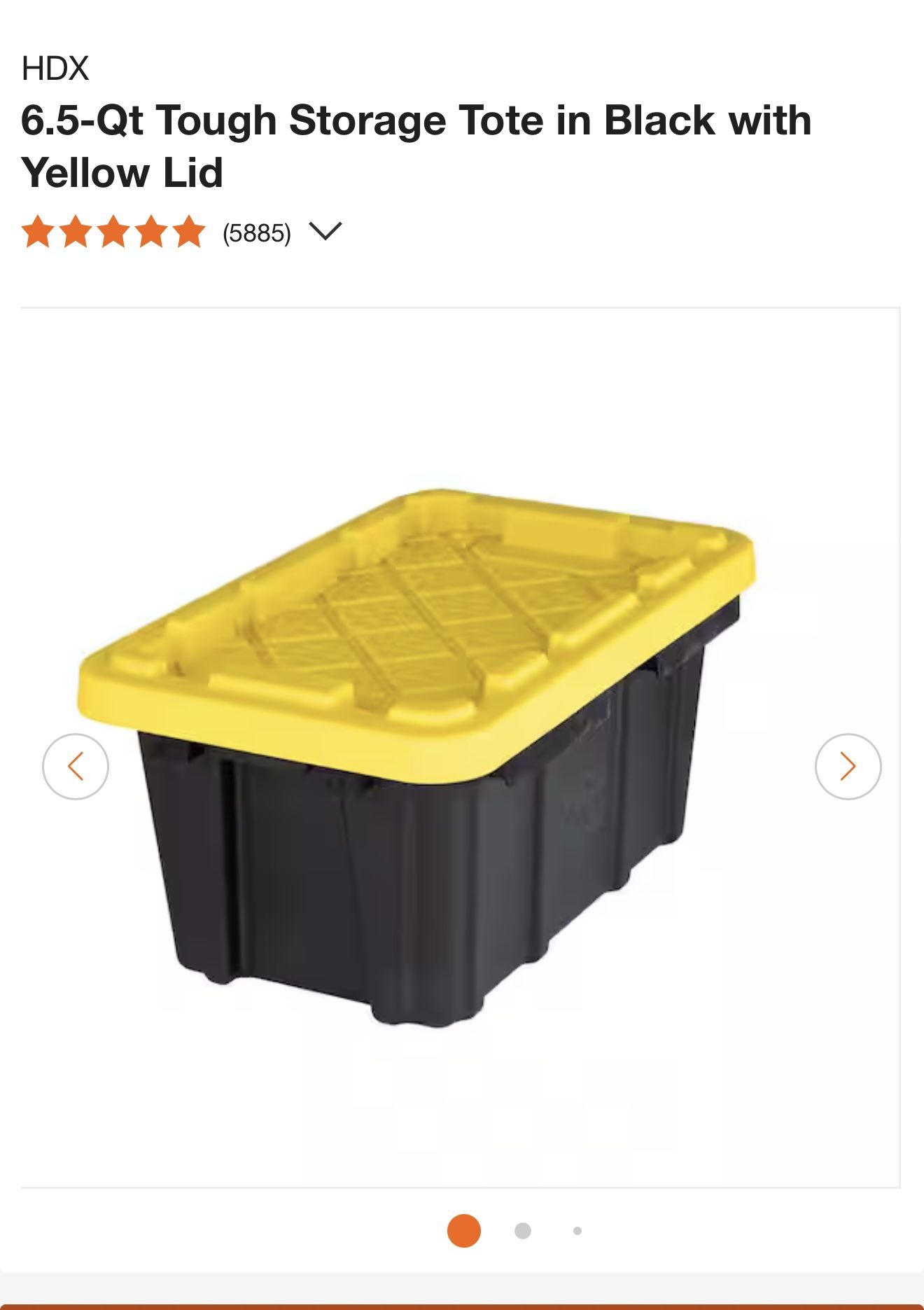 Mini Tote Storage Box (6.5qt) Home Depot