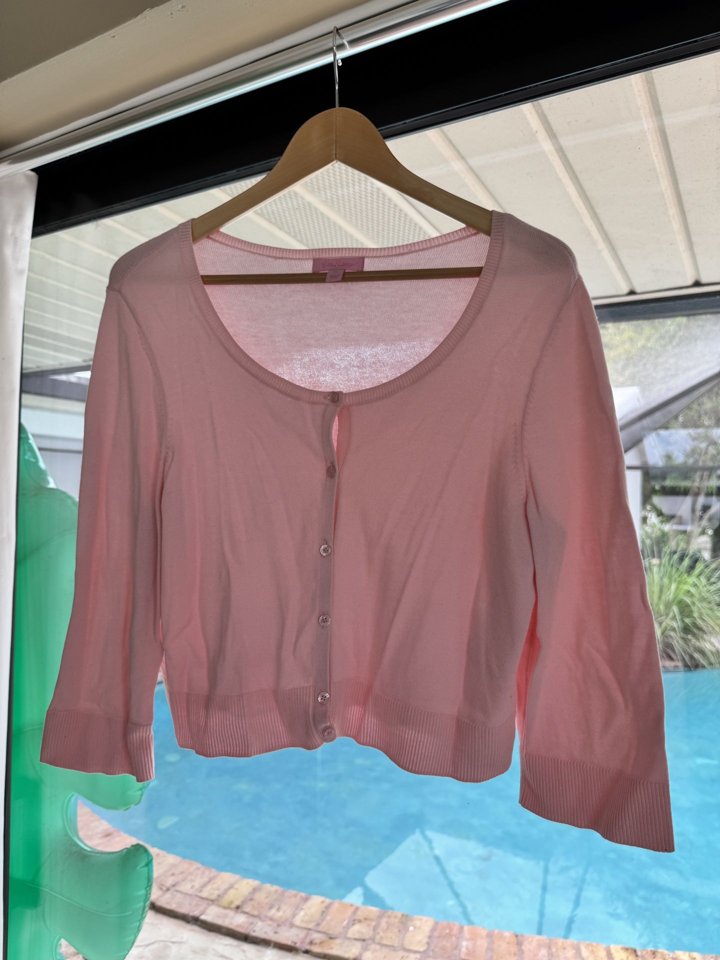 Lilly Pulitzer, Pink Cardigan, XL