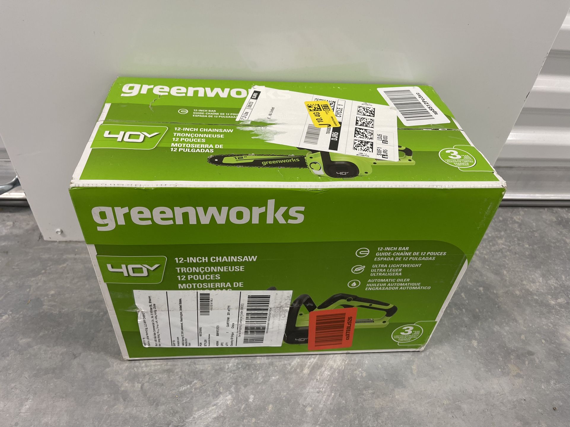 Greenworks 40v 12in chainsaw