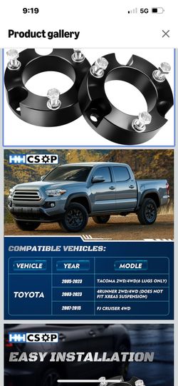 Toyota Tacoma lift kit