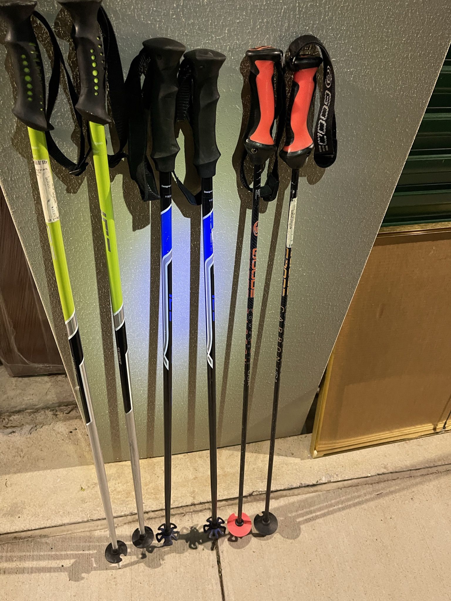 Snow Skiing Poles - 4 Sets For Sale- Buy One Set Or All 4