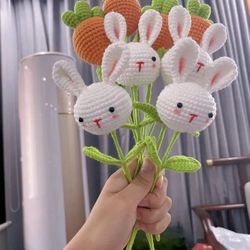 Crochet Bunny Flower 