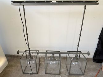 3-Light Farmhouse / Industrial Kitchen Island Pendant Light