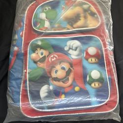 Super Mario 16 inches Large Backpack With 2 Mesh Pockets