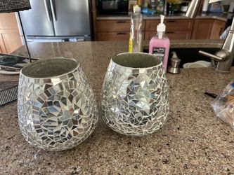 Mosaic candle Or Plant Holders