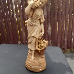 Chalkware Marwal Planter Lady Statue 