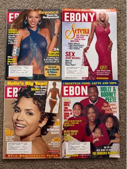 Lot of 4 Ebony Magazines Beyonce Serena Williams Halle Berry 2002