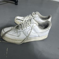 White Air Force Ones Worn