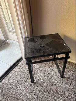 2 black end tables big rectangle black table