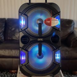 Dual 10” Bluetooth rechargeable Party Speaker With Microphone And LED Lights 🔊🎤🎶 