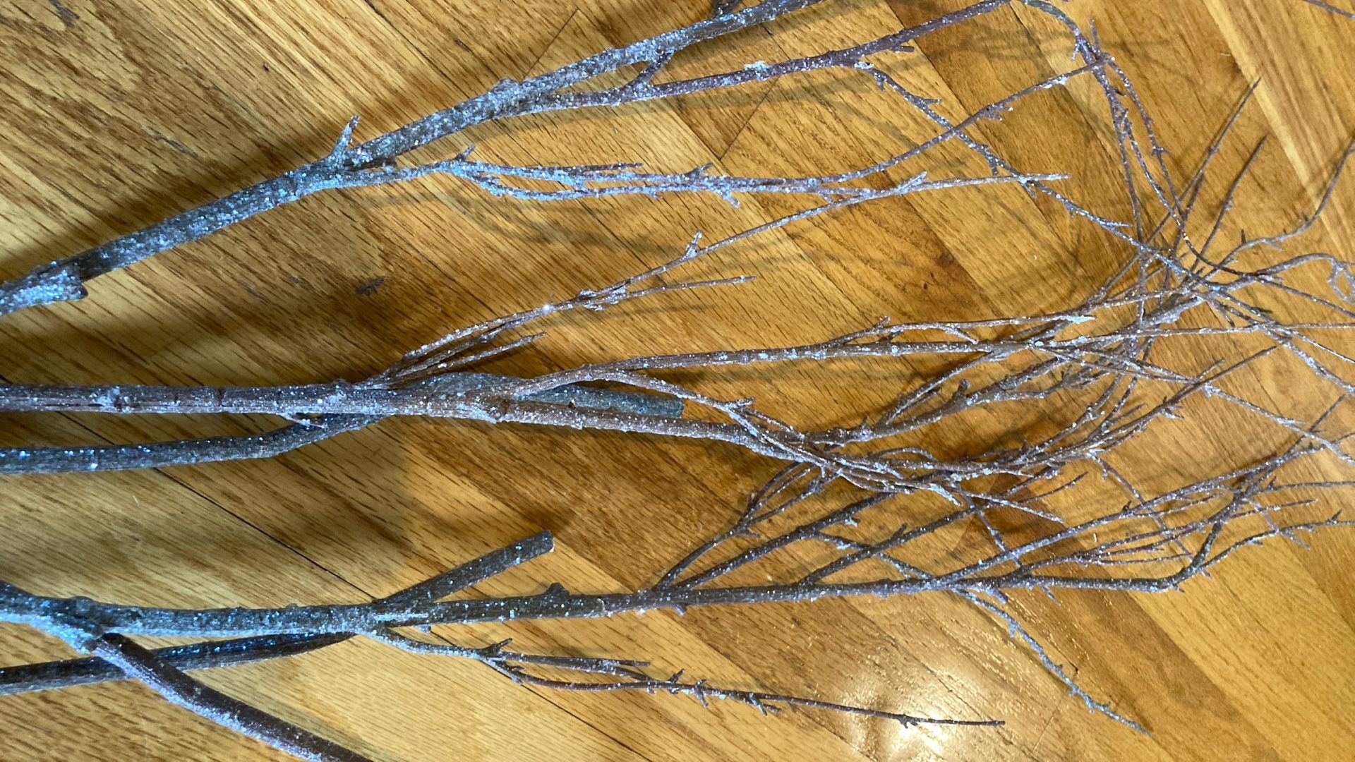 Fall Decorating Christmas Decor Sparkly Branches 3 Pc