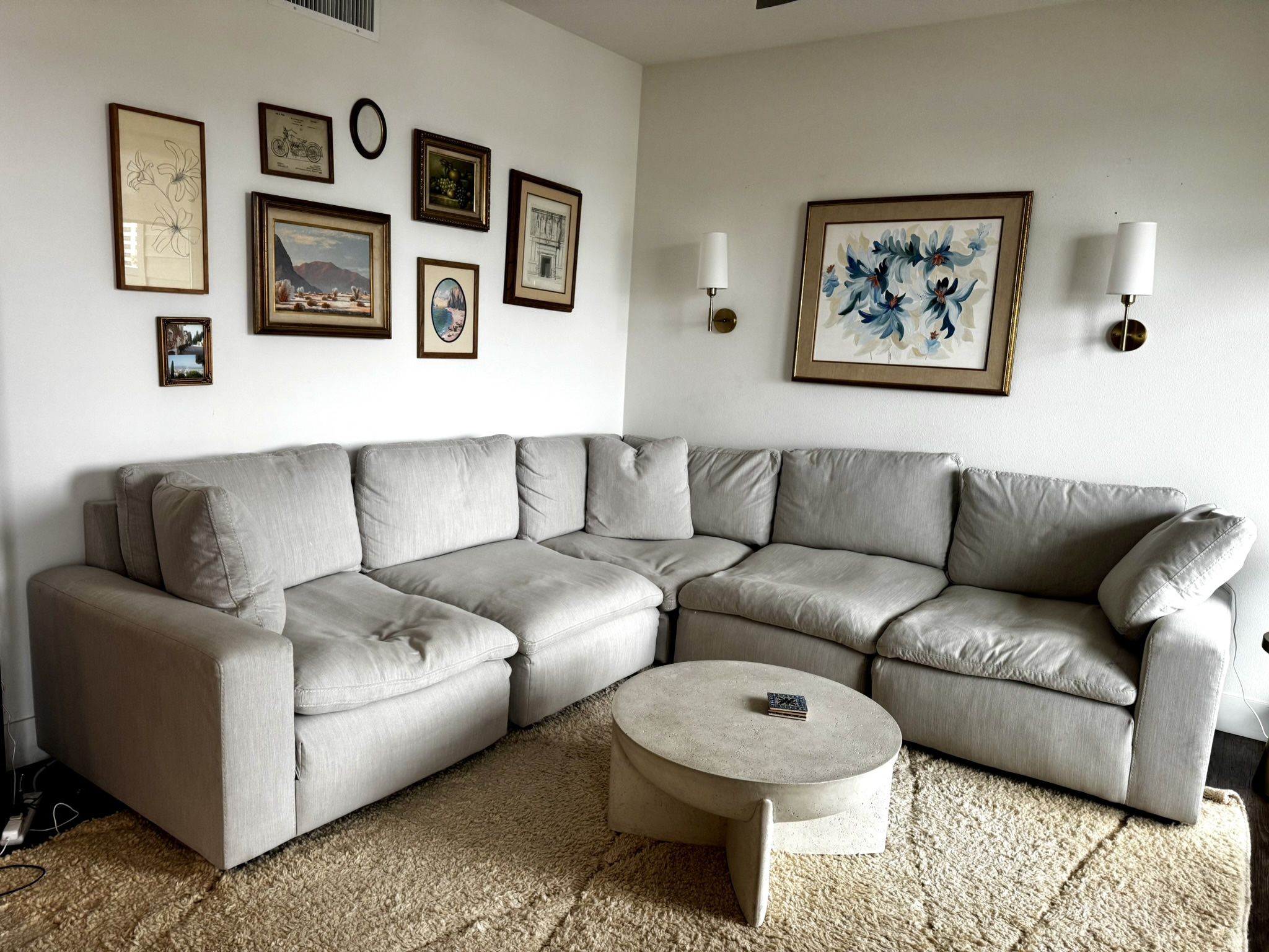 Beautiful Light Grey Cloud Sectional