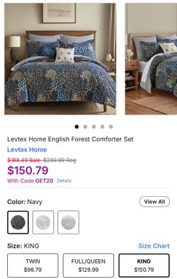 levtex King Comforter Never Used