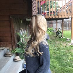 Blond Long haired Wig