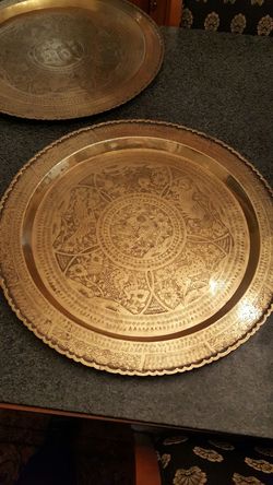 Rare mid century hammered Chinese tray