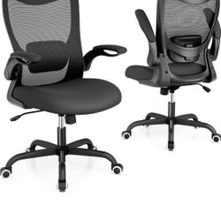 Muxx.stil Office Chair Ergonomic  Desk Chair With Adjustable Lumbar  Support  And Flip Up Armrest 