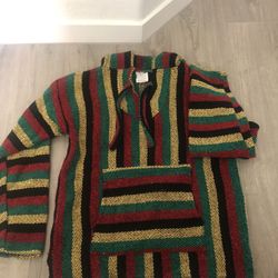 Rasta Woven Fleece Hoodie M
