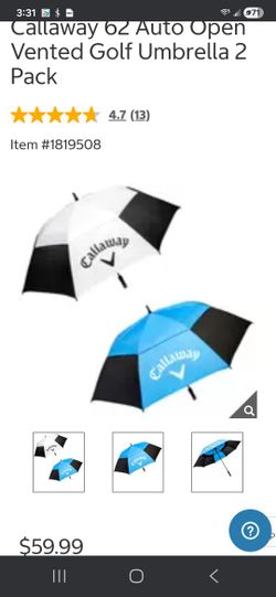 Brand new Callaway 62 Auto Open Vented Golf Umbrella 2 Pack. Costco price$60