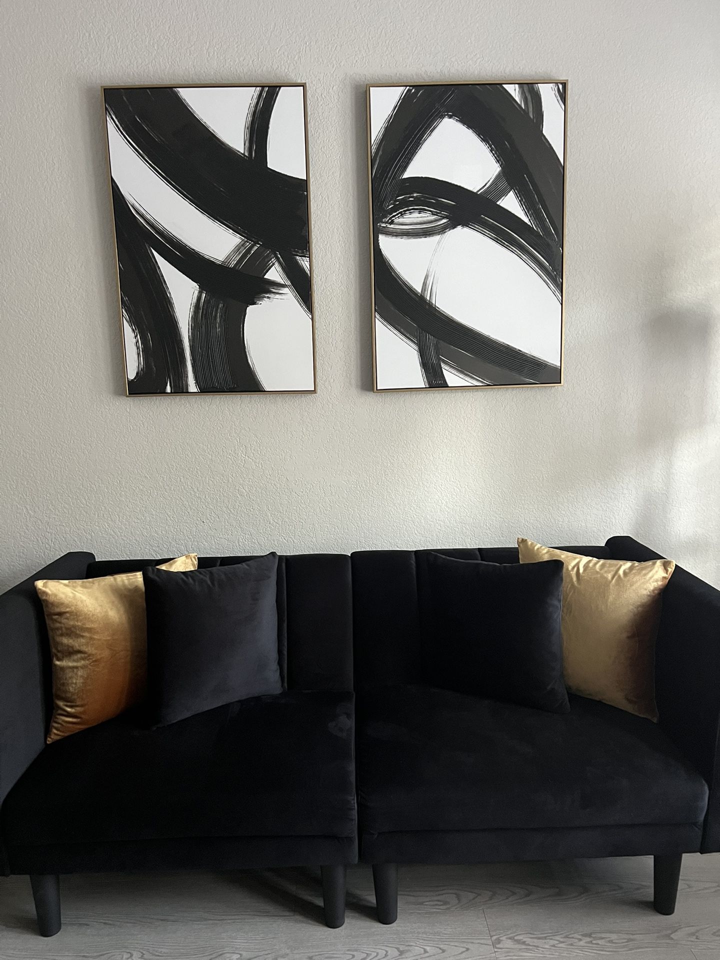 Futon Sofa and Loveseat