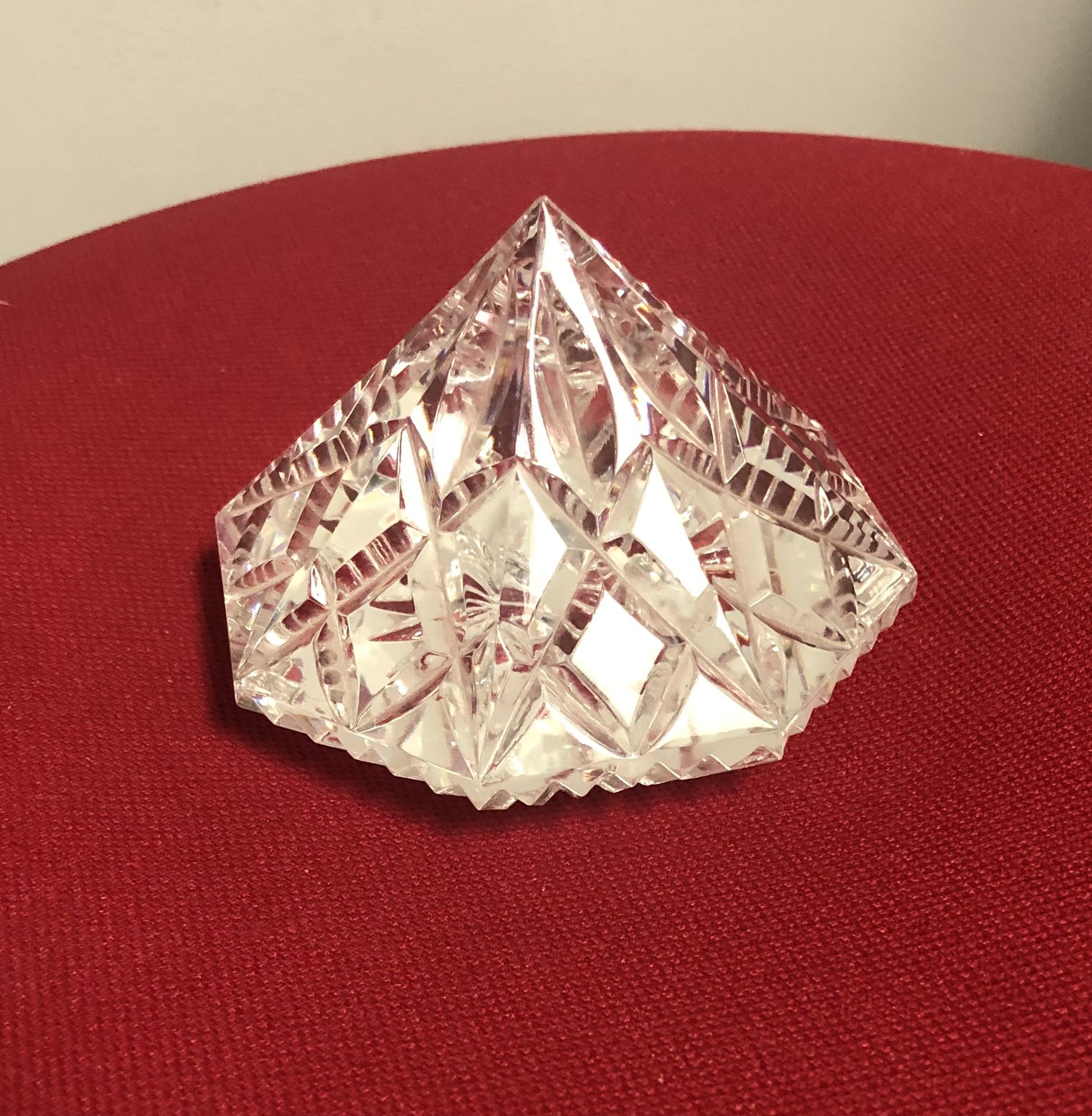 Waterford Crystal Pyramid Glass Paperweight