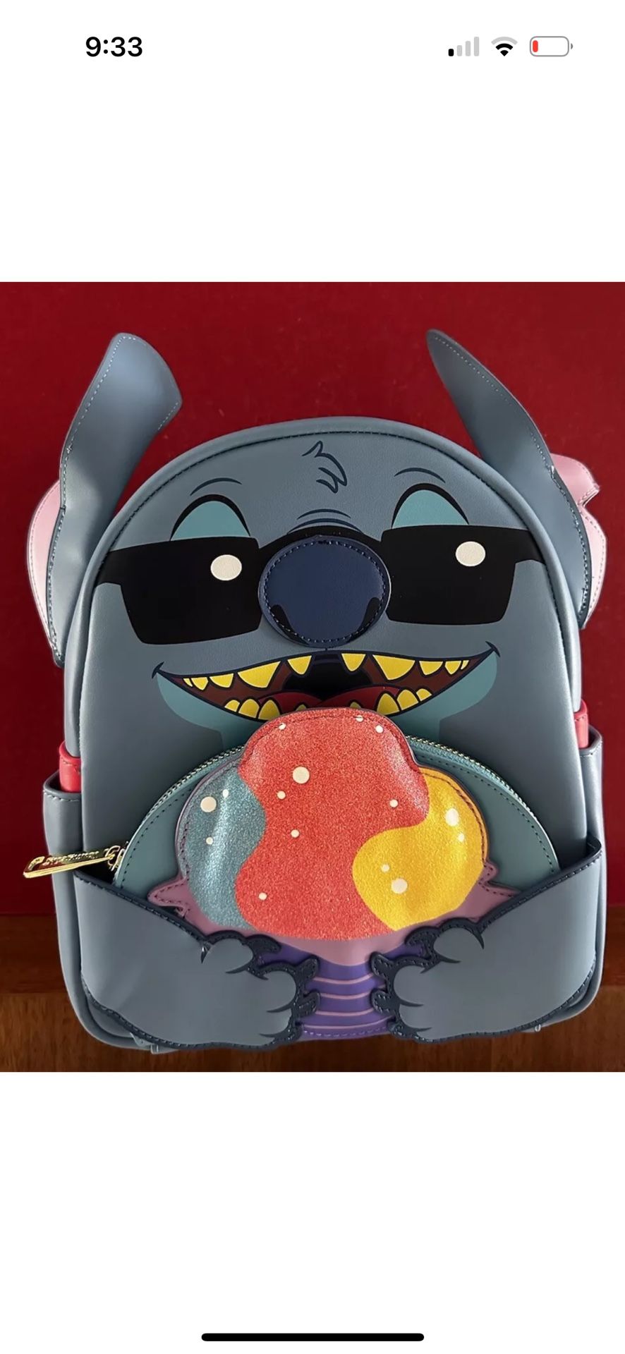 Disney Aulani Resort Exclusive Stitch Scented Shave Ice Loungefly Mini Backpack
