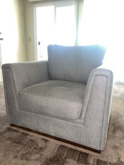 Grey Upholstered Armchair