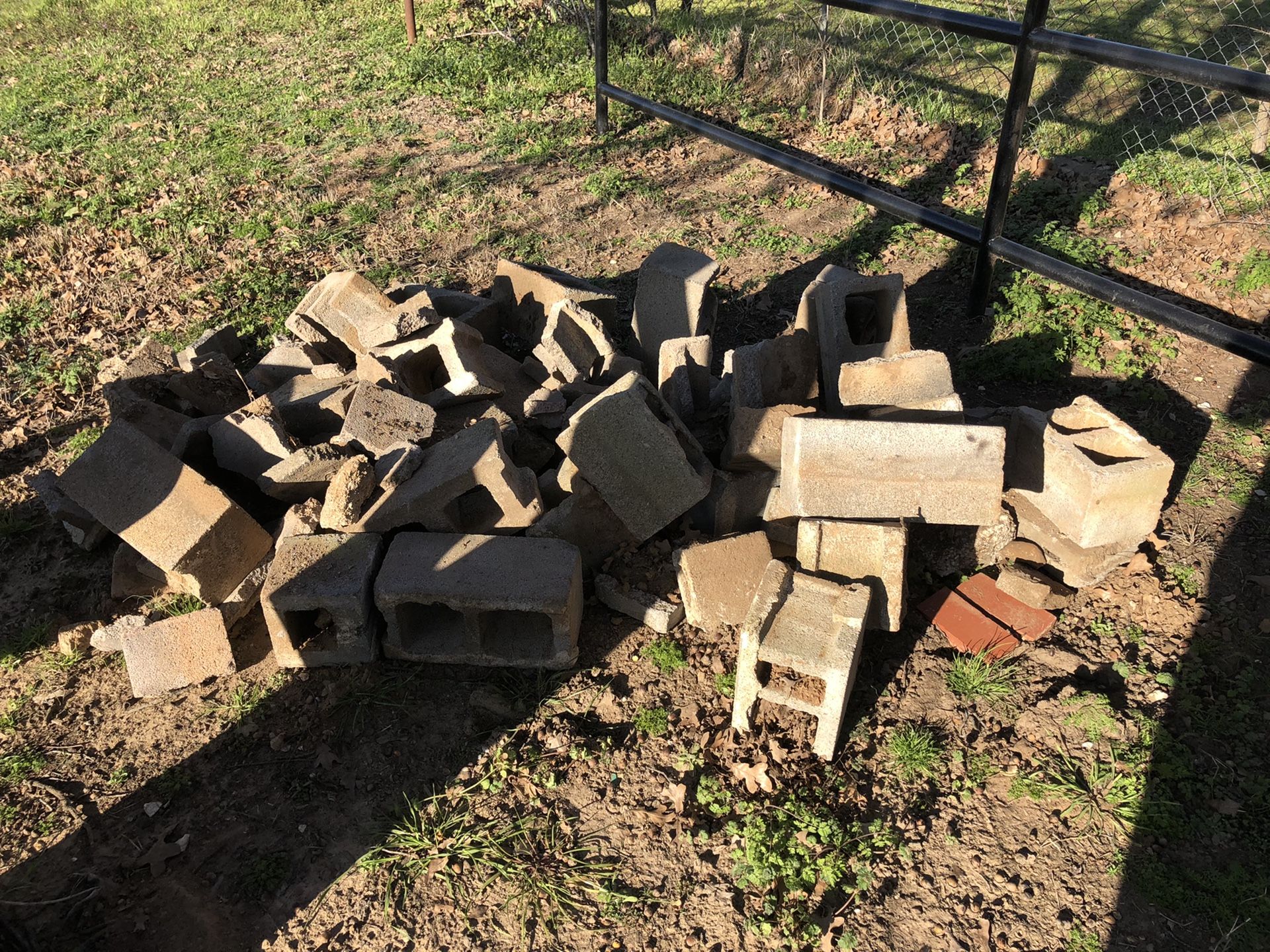 Free cinder blocks - will pay you to haul away