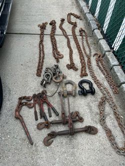 Chains shackles and racket straps