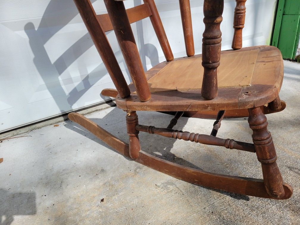 Antique Solid Wood Rocking Chair