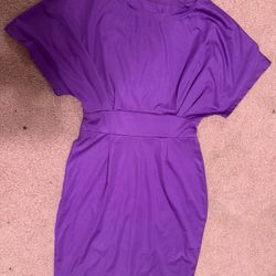New xxl purple short stretchy dress