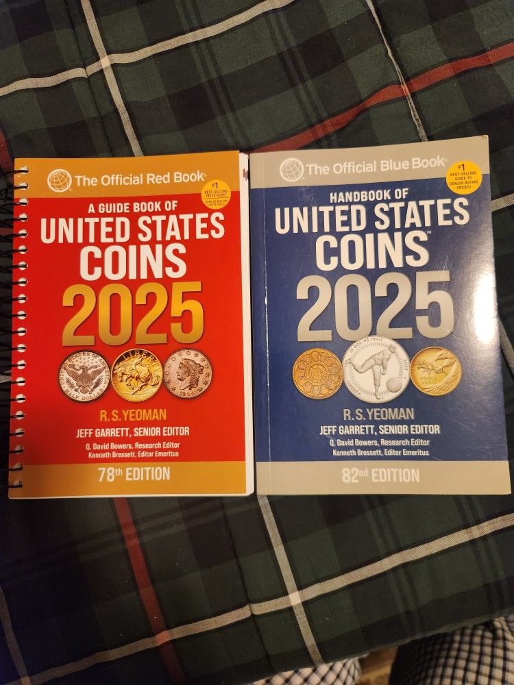 2025 Red Book, Price Guide and 2025 Blue Book, Handbook of U.S. Coins