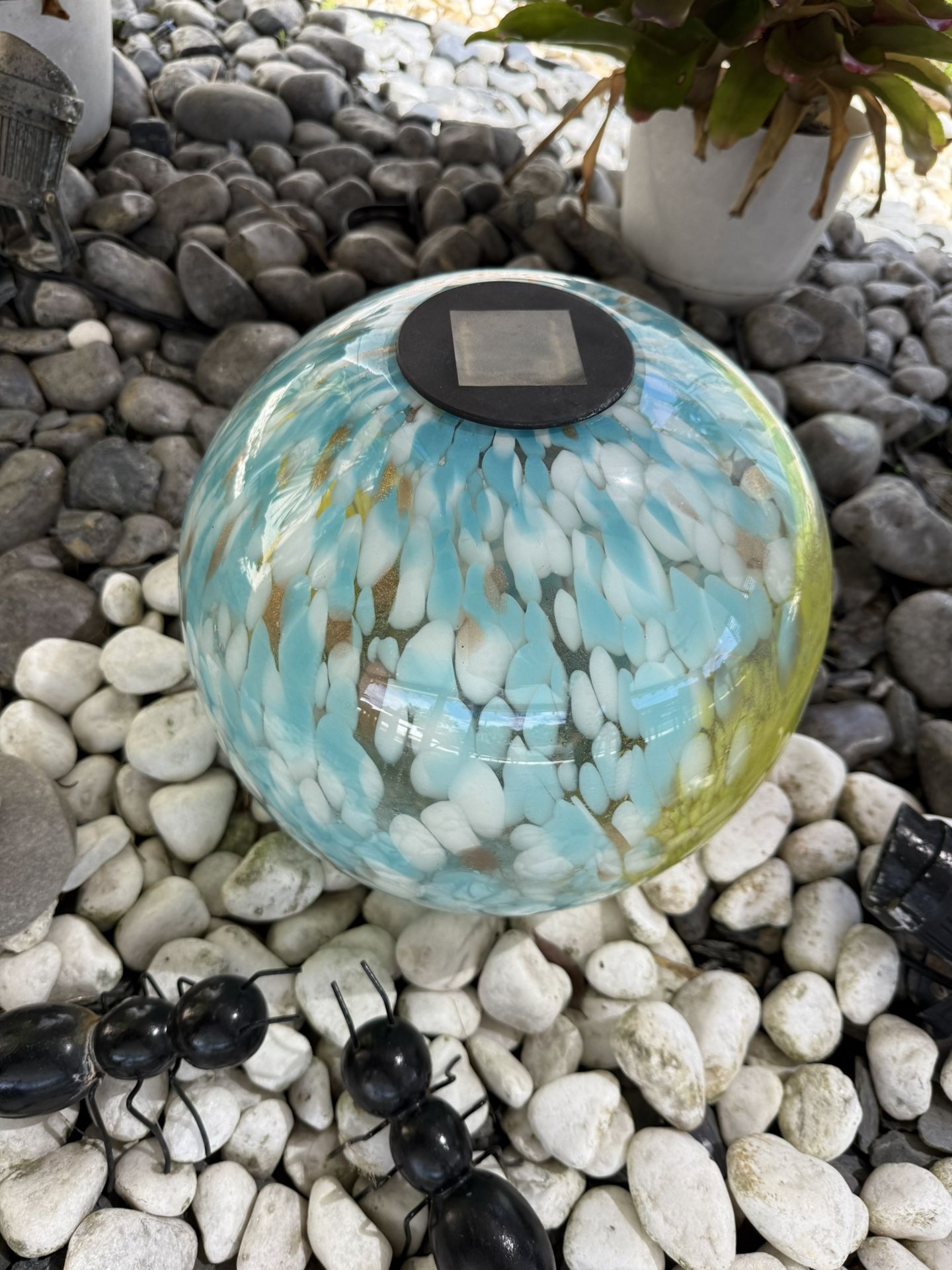 Outdoor Glass Home Decor 12”