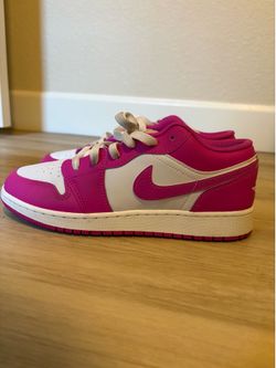 Pink Air Jordan 1 Low Dunks - Size 7Y Women’s