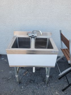 NSF Two Compartment(2 bowls)  Sink with faucet