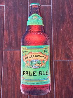 (3) Sierra Nevada Pale Ale Beer Bottle Tin Sign - 23” x 7”