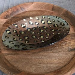 Glass Animal Print Dish Bowl For Decoration 